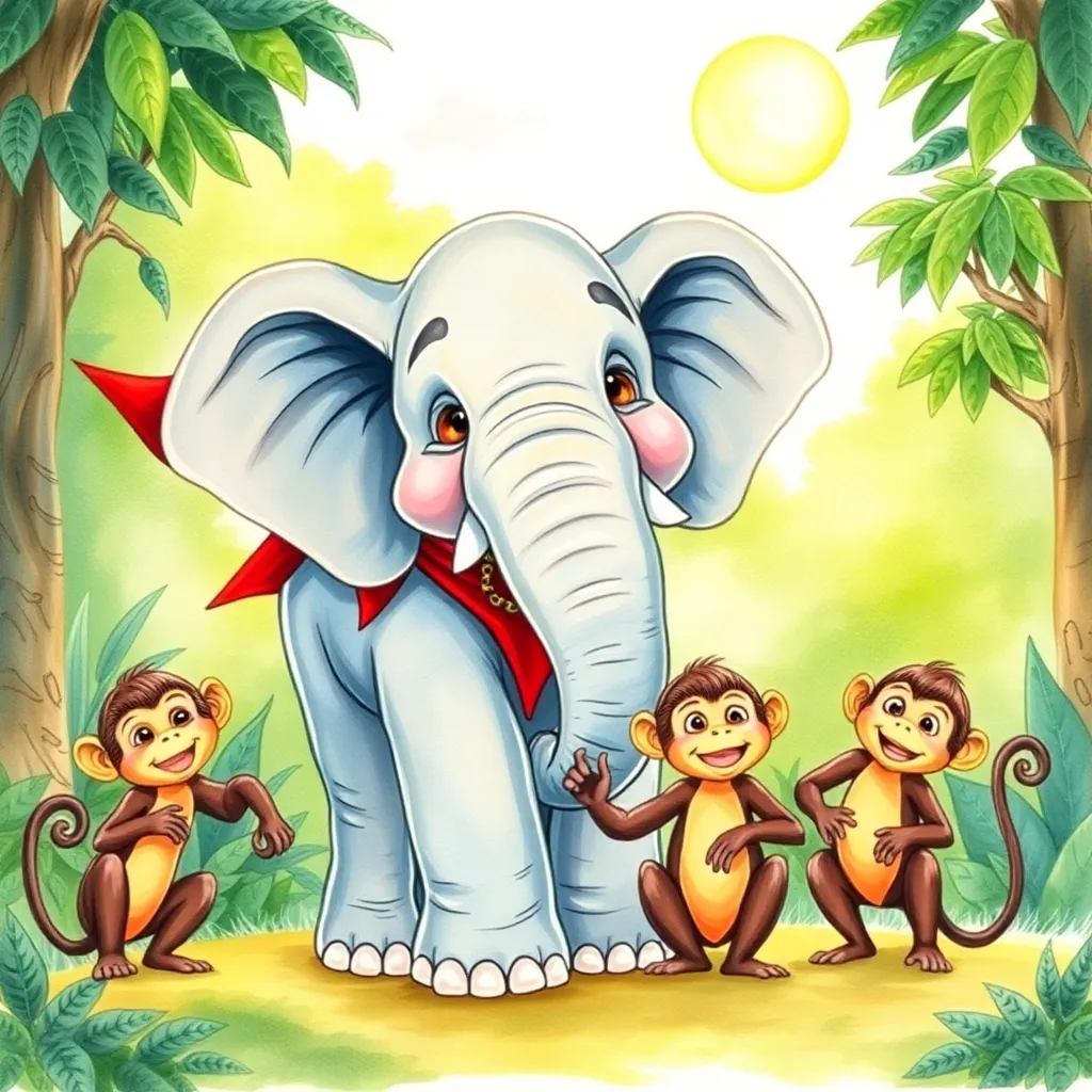 Super Éléphant et ses Amis les Singes
